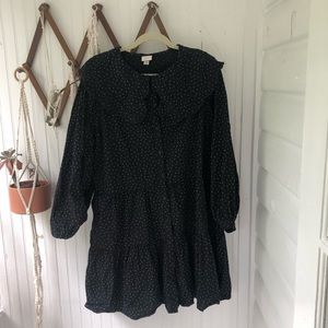 Peter pan collar polka dot dress